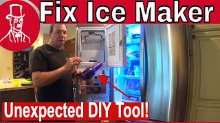 How to Fix an Ice Maker  LG Refrigerator [upl. by Amsa]