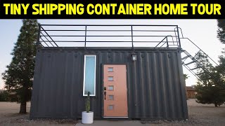 Luxury Ultra Modern TINY SHIPPING CONTAINER HOME Full Tour [upl. by Assiluy]