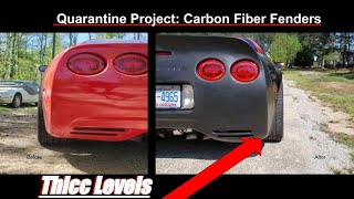 Installing Corvette Creationz C5 corvette wide body carbon fiber fenders [upl. by Assyral192]