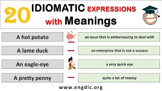 20 Idiomatic Expressions Most common daily use Idioms [upl. by Yemarej]