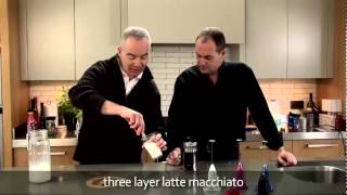 aerolatte  milk frother makes three layer caffè latte macchiato [upl. by Amaryl13]