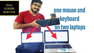 Wfh tips  how to use one mouse and keyboard for two laptops or dual screen [upl. by Jemine]