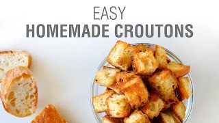 Easy Homemade Croutons Recipe [upl. by Sabah178]