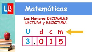 Los Números DECIMALES LECTURA y ESCRITURA ✔👩‍🏫 PRIMARIA [upl. by Xavier]