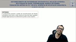 STJ INFO 834 paternidade socioafetiva e adoção [upl. by Steep]