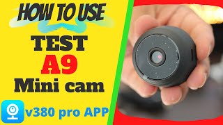 Mini Camera WIFI A9 IP Cam User Manual APP Setup [upl. by Sewellyn]