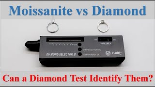 Moissanite vs Diamond Identification With Diamond Tester [upl. by Vernita]