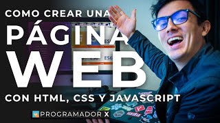 Como crear una página web con HTML CSS y Javascript 👩‍💻 [upl. by Farrah]