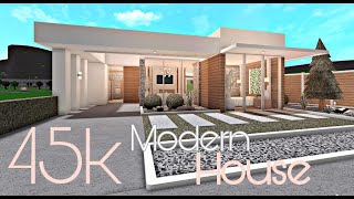 BLOXBURG 45K MODERN HOUSE  NOGAMEPASS [upl. by Enyamart]