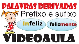 Palavras derivadas  prefixo e sufixo [upl. by Ylam21]