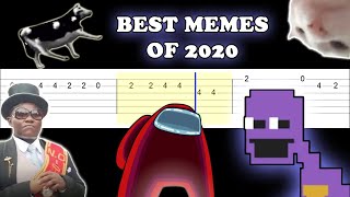 TOP MEME SONGS OF 2020 Easy Guitar Tabs Tutorial [upl. by Hendren]