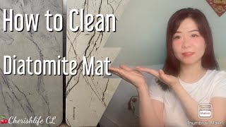 HOW TO CLEAN DIATOMITE MAT  🍒CherishlifeCL [upl. by Cotsen710]