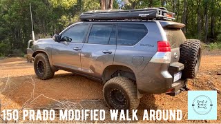 Prado 150 Modified Walk around  4x4  Touring setup  Trip around Aus [upl. by Halstead]