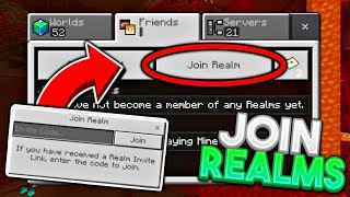 How To Join Minecraft Realms 116  Minecraft Pocket Edition PE Windows 10 Xbox PS4 Switch [upl. by Saire]