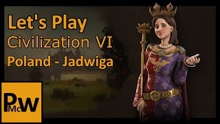 Civilization VI Lets Play  Deity  Modded  Jadwiga Poland  Part 1 [upl. by Solenne906]