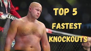 The Legend Fedor Emelianenko  Top 5 Fastest Knockouts [upl. by Russia]