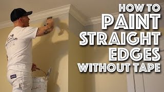 How to Paint Edges Without Tape  Cutting In Tutorial [upl. by Ahsoet477]