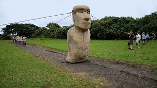 Making Easter Island statues walk  Easter Island Mysteries of a Lost World  BBC [upl. by Florie]