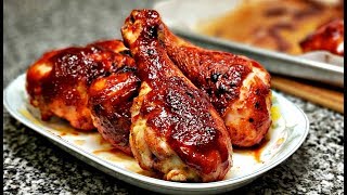 Easy Oven Baked BBQ Chicken  Barbecue Sauce Recipe  Baked Chicken Recipe [upl. by Nirrek611]