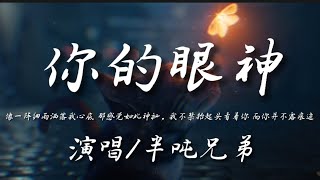 你的眼神半吨兄弟『像一阵细雨洒落我心底 那感觉如此神秘』动态歌词lyrics 高音质 [upl. by Fey]