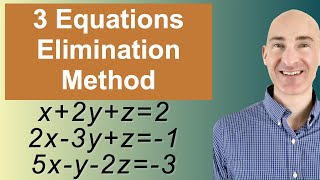 Solving Systems of 3 Equations Elimination [upl. by Hakeber815]