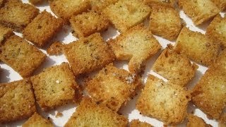 Basic CROUTONS  How to make CROUTONS Recipe [upl. by Renie]