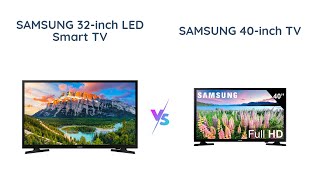 Samsung 32inch vs 40inch LED Smart FHD TV Full Comparison [upl. by Vassell363]