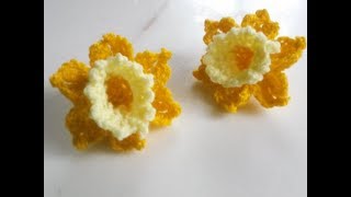 des jonquilles au crochet pas à pas facile [upl. by Ahsiener505]