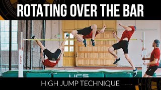 High Jump Technique  Rotating Over the Bar Part 1 [upl. by Keisling]