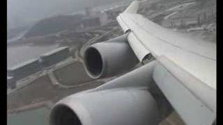 LH 747400 Takeoff Hong Kong [upl. by Oiramrej481]