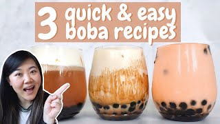 3 QUICK amp EASY BOBA RECIPES THAT YOU NEED TO TRY [upl. by Eeryk185]