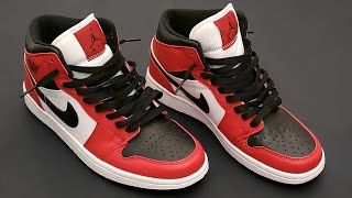 HOW TO LACE NIKE AIR JORDAN 1 LOOSELY THE BEST WAY [upl. by Eniaj726]