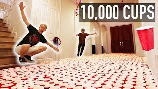 INSANE CUP PRANK ON ROOMMATES  10000 RED CUPS [upl. by Nimra322]