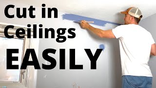 Pro Tips to Cut in Ceiling Paint EASILY [upl. by Ocirne927]