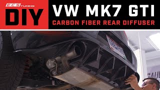 MK7 GTI Carbon Fiber Rear Diffuser Intall  DIY [upl. by Henryk]