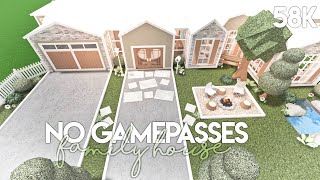 No Gamepasses Family House  Bloxburg Build [upl. by Renita]