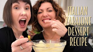 Italian Zabaione or Zabaglione Dessert Recipe  Foodie Sisters in Italy [upl. by Matheson737]