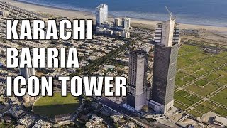 Bahria Icon Tower Aerial View  Karachi  4K Ultra HD  By Hasan Khan [upl. by Nafets90]