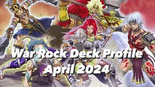 YuGiOh War Rock Deck Profile  April 2024 [upl. by Denn972]