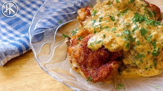 Keto Chicken Thighs in a creamy mustard sauce  Keto Recipes  Headbangers Kitchen [upl. by Ahsar]