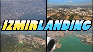 IZMIR LANDING  Landing at Izmir Adnan Menderes Airport  Turkey 4k [upl. by Ellinad]