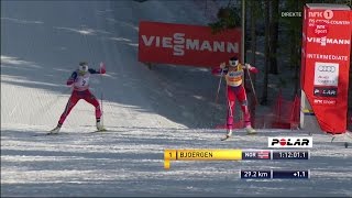 Oslo 2015 30 km finish  Bjørgen Johaug Jacobsen [upl. by Hallee]