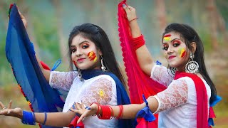 Dhim Tana Cover Dance  Mone Rong Legeche Basanta Eseche Dance Performance  Folk Creation [upl. by Alyhc]