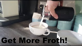 How to Get More Froth from Your Nespresso Coffee Aeroccino  Nespresso tips and help [upl. by Manbahs]