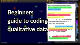 Beginners guide to coding qualitative data [upl. by Ythomit]