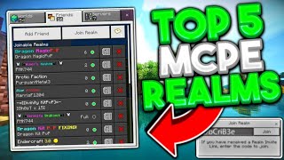 Top 5 Realms SMP To Join Realm Code  Minecraft Pocket Edition [upl. by Acemaj]