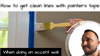 How to get clean lines with Painters tape and stop paint from bleeding under Painters tape [upl. by Vannie330]