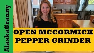 How to Open McCormick Pepper GrindersEasiest Way [upl. by Leahcimed]