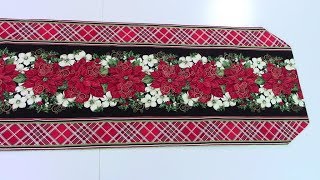 Table Runner  using panel fabric [upl. by Enialedam]