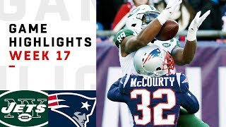 Jets vs Patriots Week 17 Highlights  NFL 2018 [upl. by Analihp107]